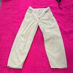 Levi's Women's Beige Corduroy Boyfriend Jeans